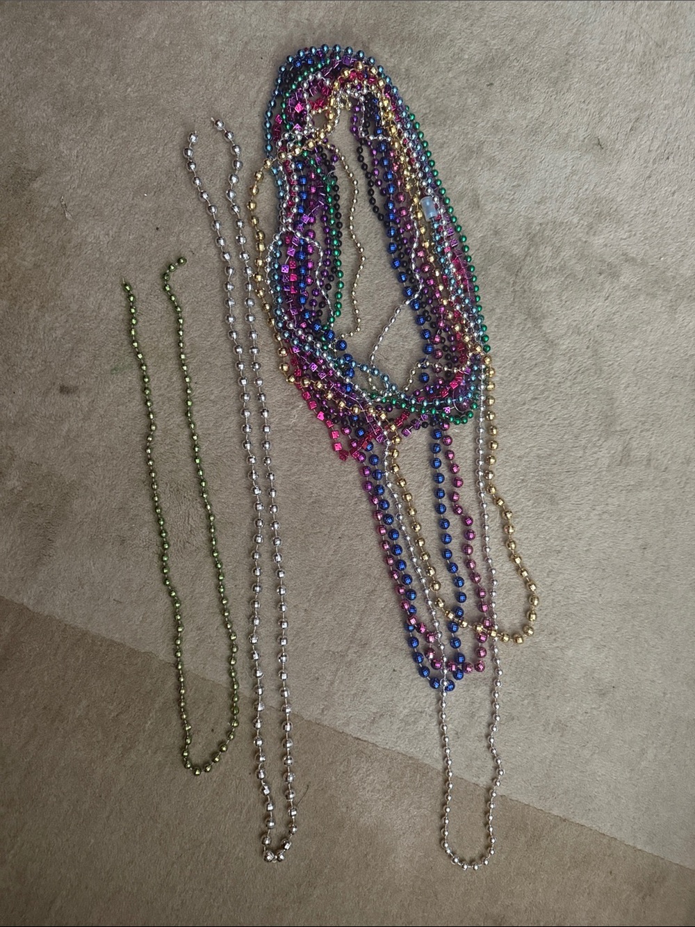 Set of 12 Multicolor Beaded Necklace Set - Women Jewelry